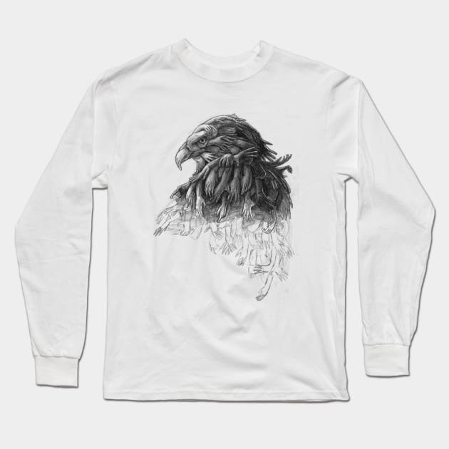 Hand Studies (Eagle) Long Sleeve T-Shirt by JesusVelazquez